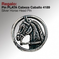 Pin plata cabeza caballo 4