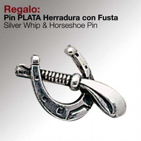 Pin plata herradura con fusta
