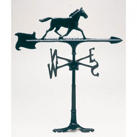 Veleta caballo de aluminio negro