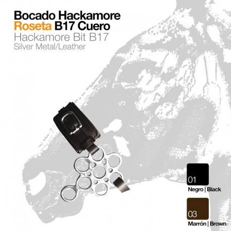 Bocado Hackamore roseta cuero