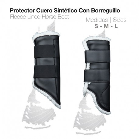 Protector cuero sintético con borreguillo