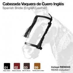 Cabezada Vaquera cuero inglés