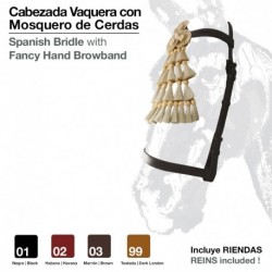 Cabezada Vaquera con mosquero cerdas