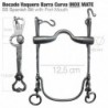 Bocado vaquero barra curva 2D inox mate