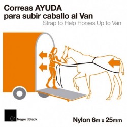 Correas ayuda para subir caballo al van