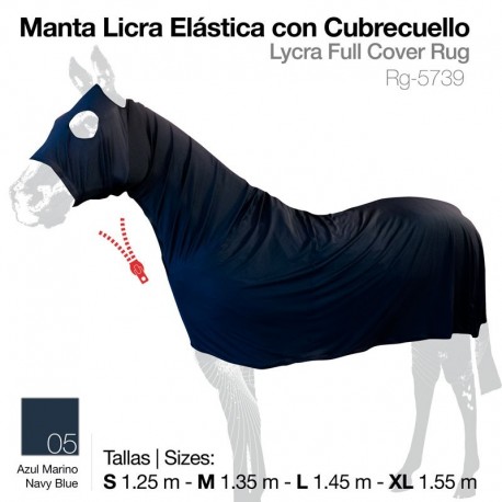 Manta con cubrecuello licra elástica
