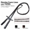 Riendas cuero lisas con topes