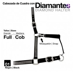 Cabezada cuadra con diamantes