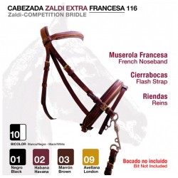 Cabezada de montar inglesa Zaldi Extra francesa