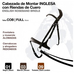 Cabezada montar inglesa rienda cuero