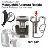Mosquetón enganche apertura rápida