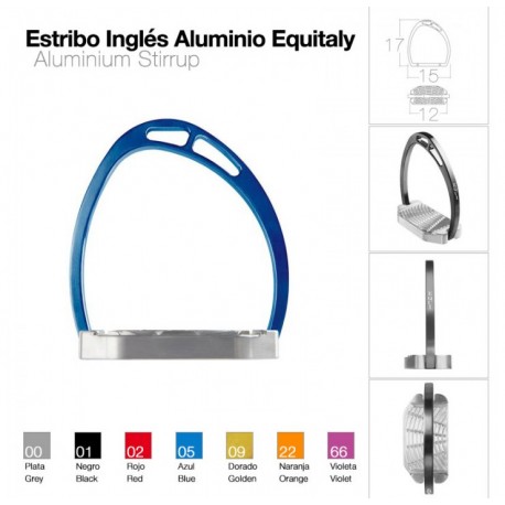 Estribo inglés aluminio Equitaly