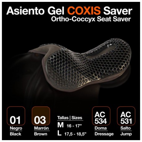 Asiento gel coxis salto