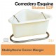 Comedero para caballos esquina blanco Stubbs