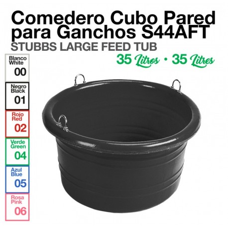 Comedero cubo pared caballos Stubbs para ganchos