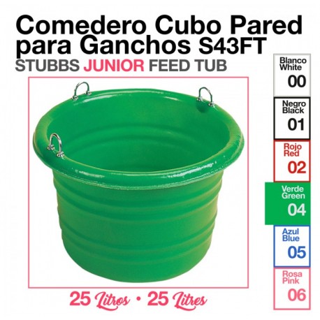 Comedero cubo caballos para ganchos Stubbs
