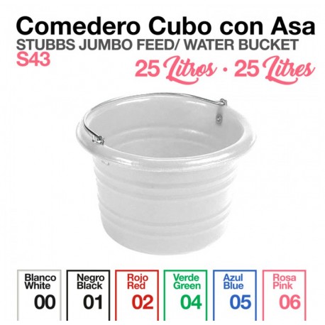 Comedero cubo con asa para caballos Stubbs
