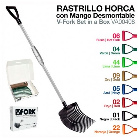 Rastrillo horca con mango desmontable