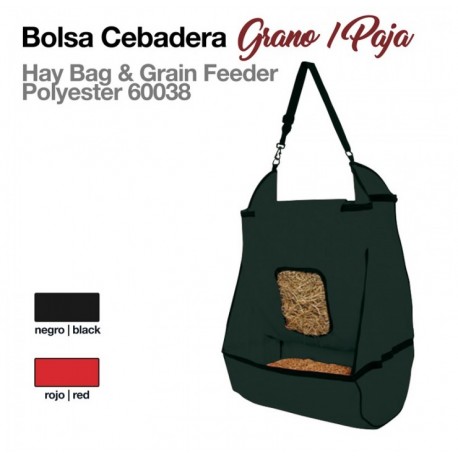 Bolsa cebadera grano o paja para el caballo