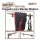 Colgador mantas madera Stubbs