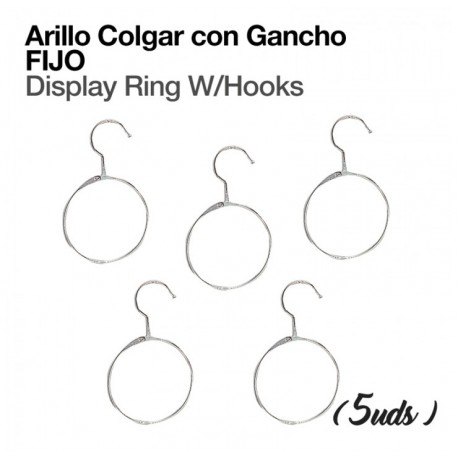 Arillo colgar con gancho fijo (5 Uds)