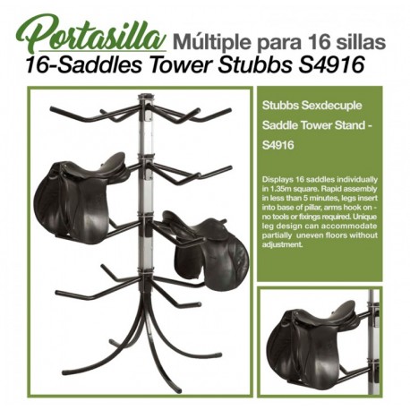 Monturero o portasillas múltiple para 16 sillas de montar