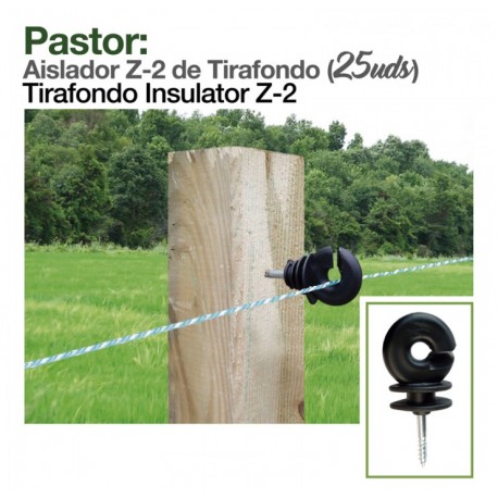 Aislador Z-2 de tirafondo para pastor eléctrico o cerca eléctrica