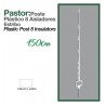 Poste plástico 8 aisladores estribo 150 cm