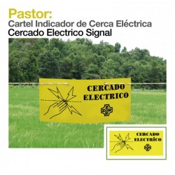 Cartel indicador de cerca eléctrica