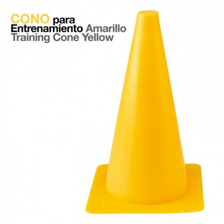 Cono amarillo para entrenamiento