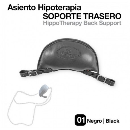 Asiento hipoterapia soporte trasero negro