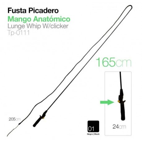 Fusta de picadero mango anatómico 165 cm