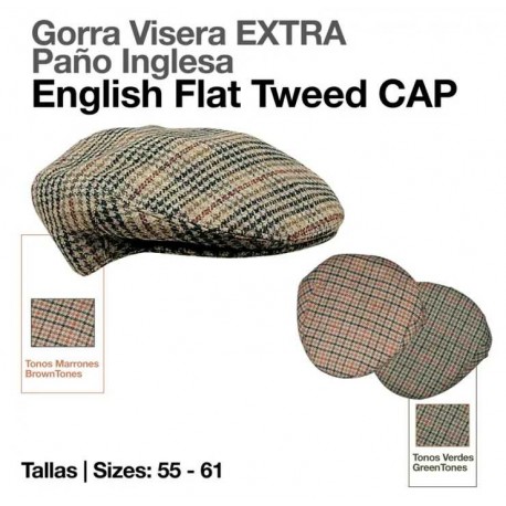 Gorra visera extra paño inglesa