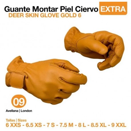 Guante de montar o guante equitación de piel ciervo extra