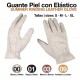 Guante de montar de piel con elástico