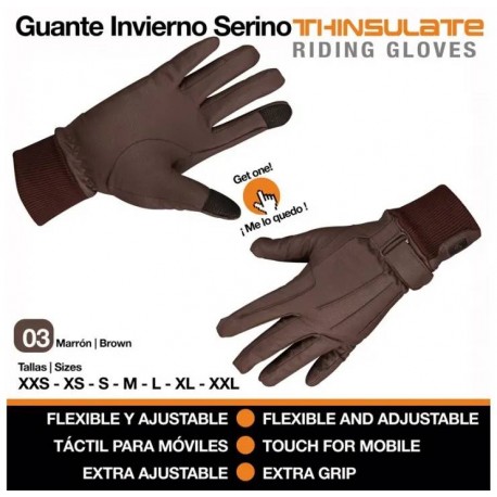 Guante de montar de invierno Serino Thinsulate