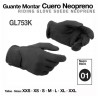 Guante de montar cuero neopreno