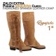 Polaina vaquero cuero repujada 1ª Zaldi Extra