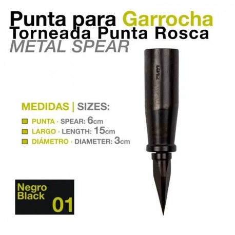 Punta para garrocha torneada punta roscada