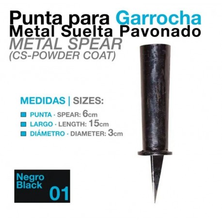 Punta para garrocha metal suelta pavonado