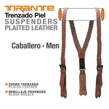 Tirante trenzado piel caballero 009/25