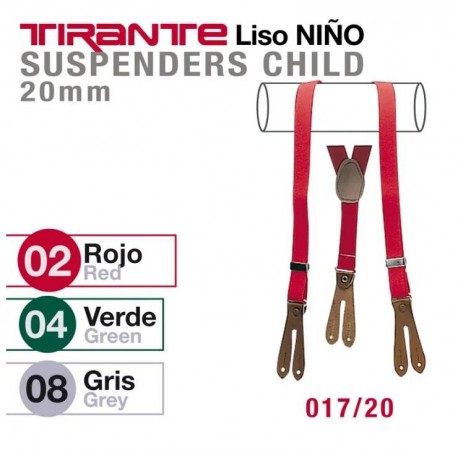 Tirante liso niño 017/20