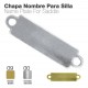 Chapa nombre silla