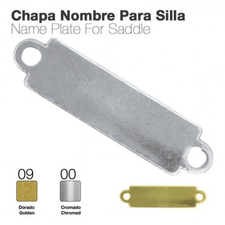 Chapa nombre silla
