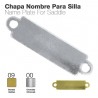 Chapa nombre silla