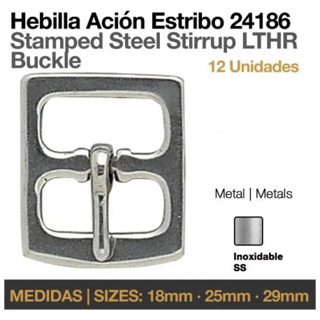 Hebilla ación estribo inox