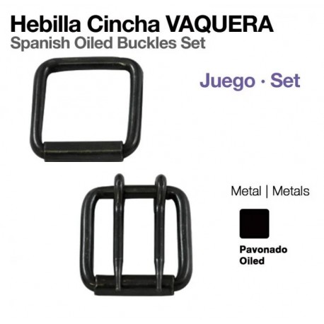 Hebilla cincha vaquera pavonado