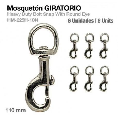 Mosquetón giratorio