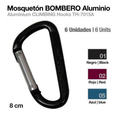 Mosquetón bombero de aluminio