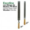 Escofina con mango de madera